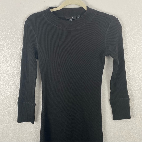 Theory Rib Florence Wool Sweater Black Maxi Dress - Picture 10 of 14